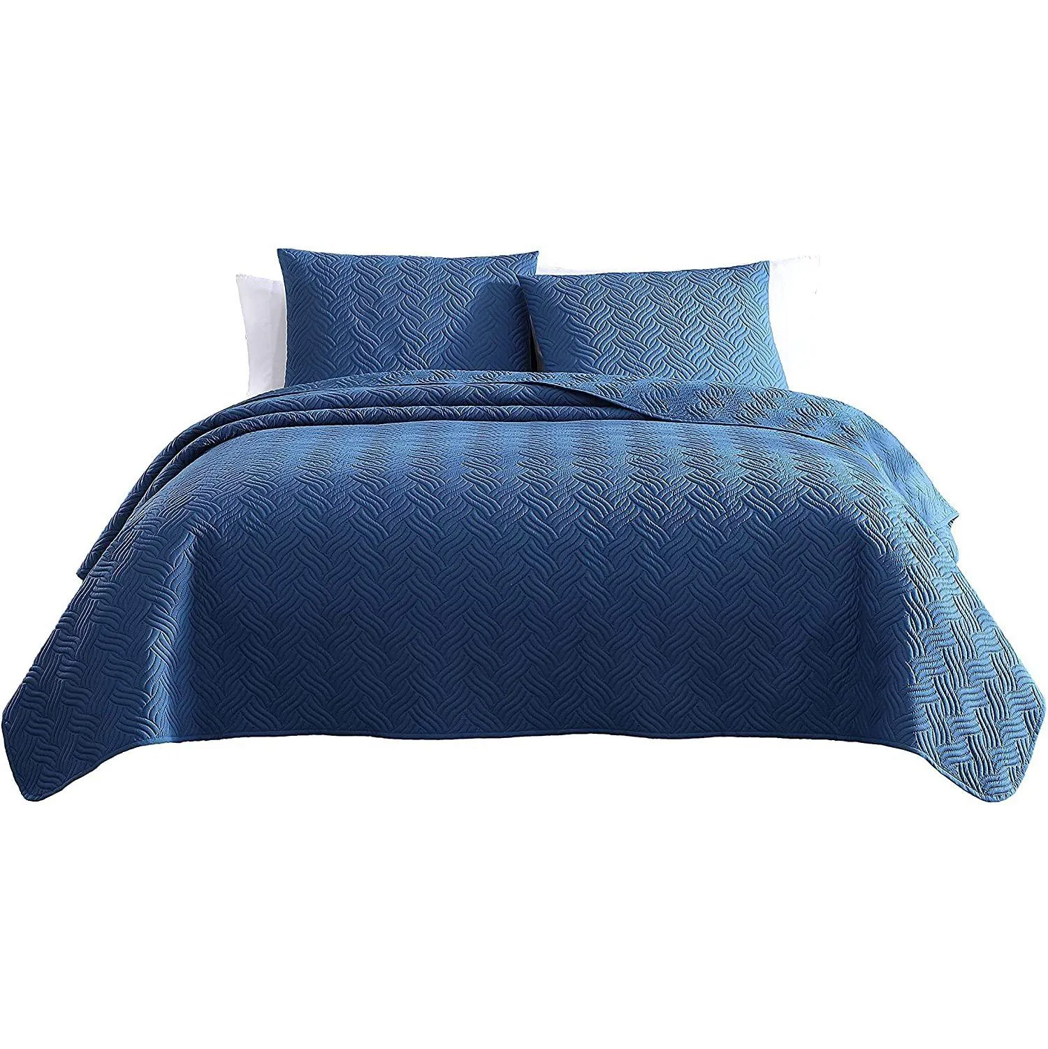 3-Piece Set: Embossed Quilted Comforter Set
