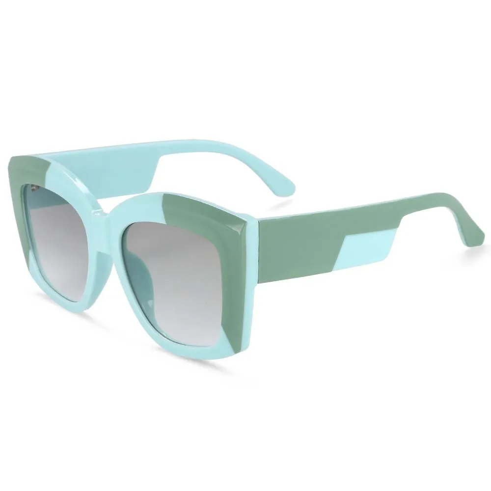 CCspace Women's Full Rim Oversized Square Resin Frame Sunglasses 53928
