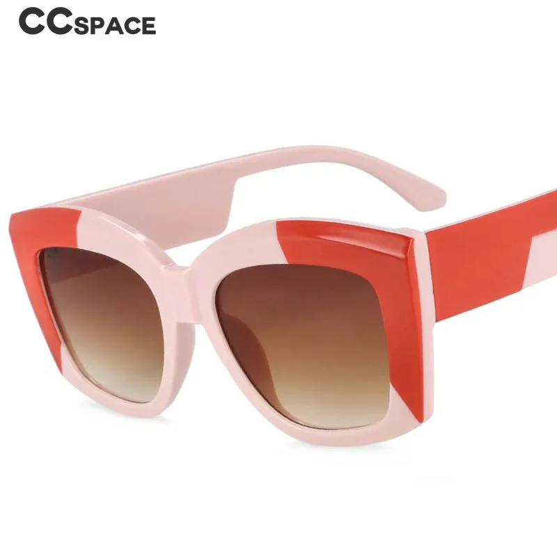 CCspace Women's Full Rim Oversized Square Resin Frame Sunglasses 53928