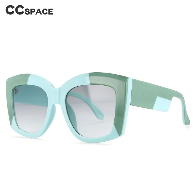 CCspace Women's Full Rim Oversized Square Resin Frame Sunglasses 53928
