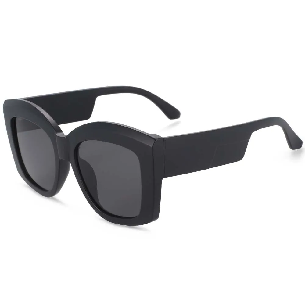 CCspace Women's Full Rim Oversized Square Resin Frame Sunglasses 53928