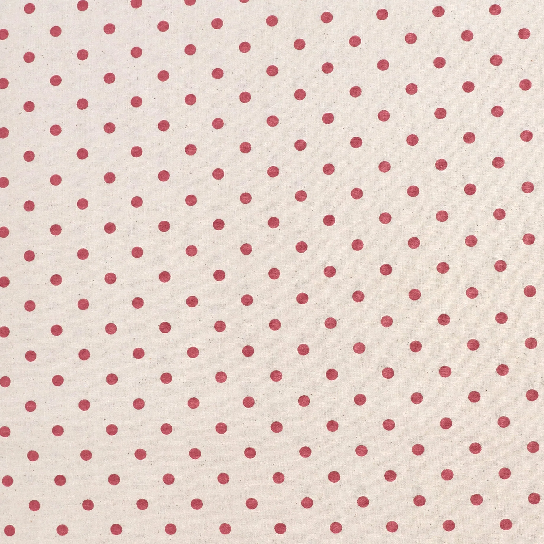 Cotton Shirting - Red Polka Dot