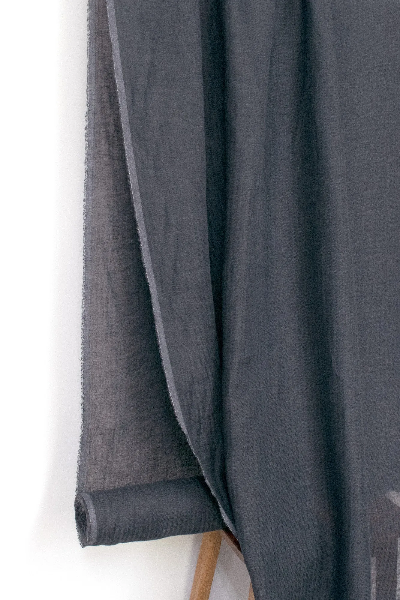 DEADSTOCK Washed Herringbone Linen Voile - E