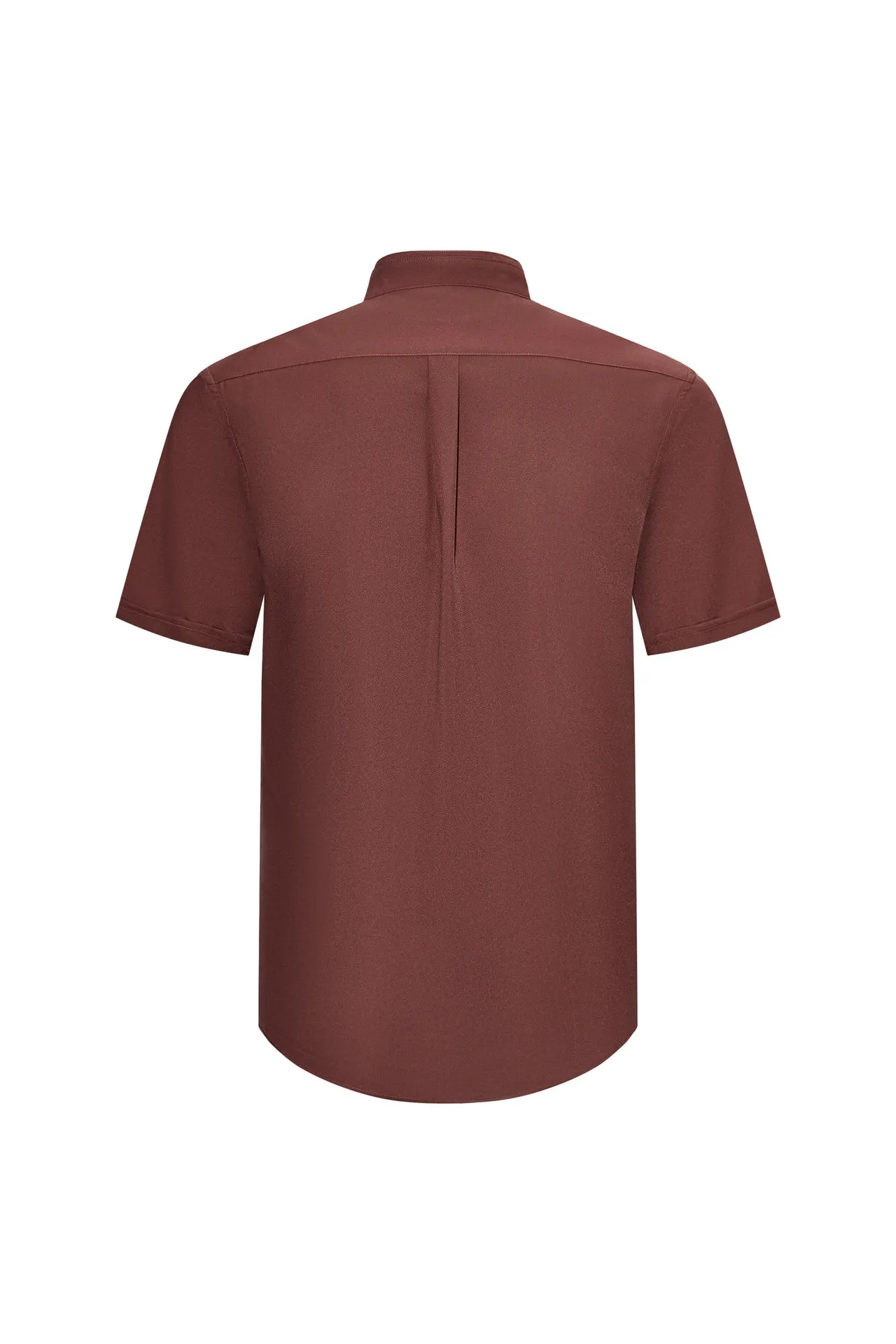 Dry Wicking Stand Collar Casual Shirt in Smart Fit Short Sleeve