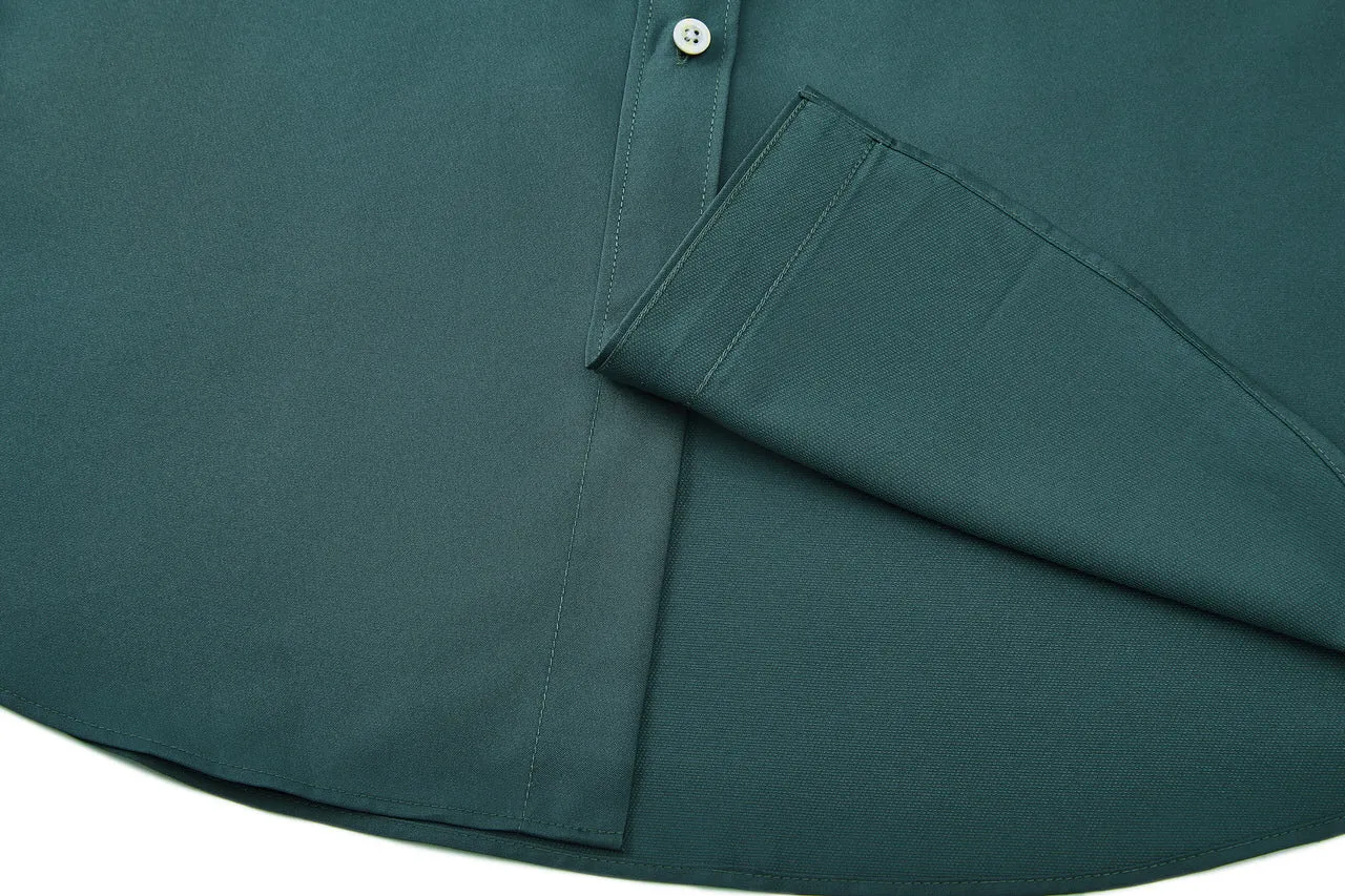 Dry Wicking Stand Collar Casual Shirt in Smart Fit Short Sleeve