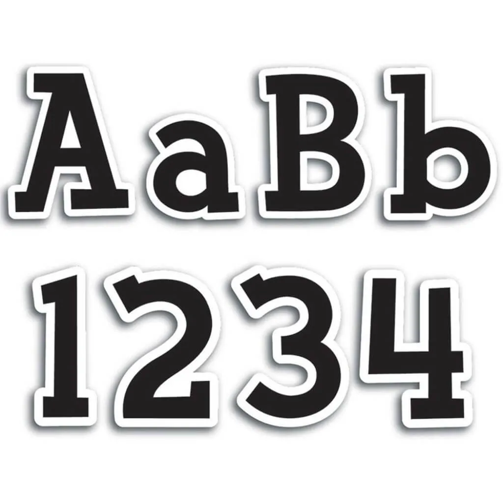 Fancy Design Letter 7" Black