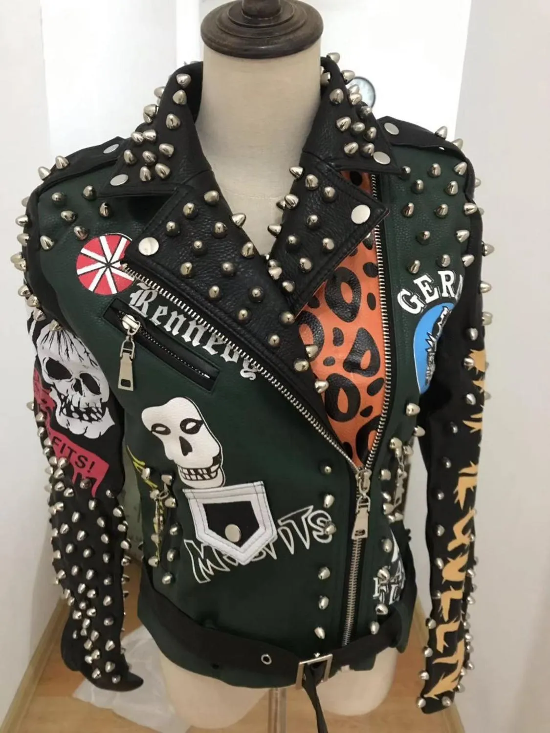 Freak Out Faux Leather Moto Jacket