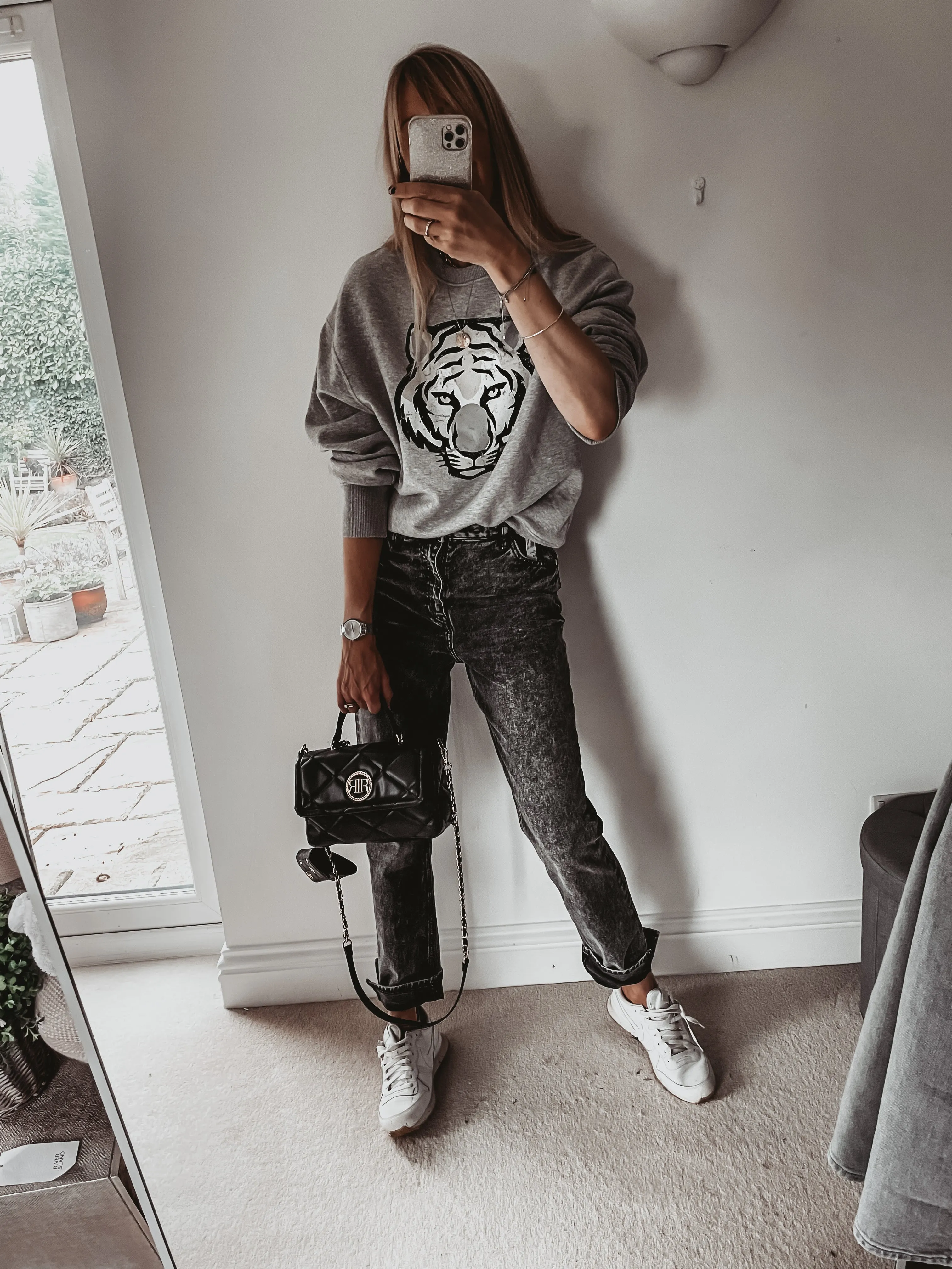 Grey tiger sweatshirt *super slouchy fit* *now half price*