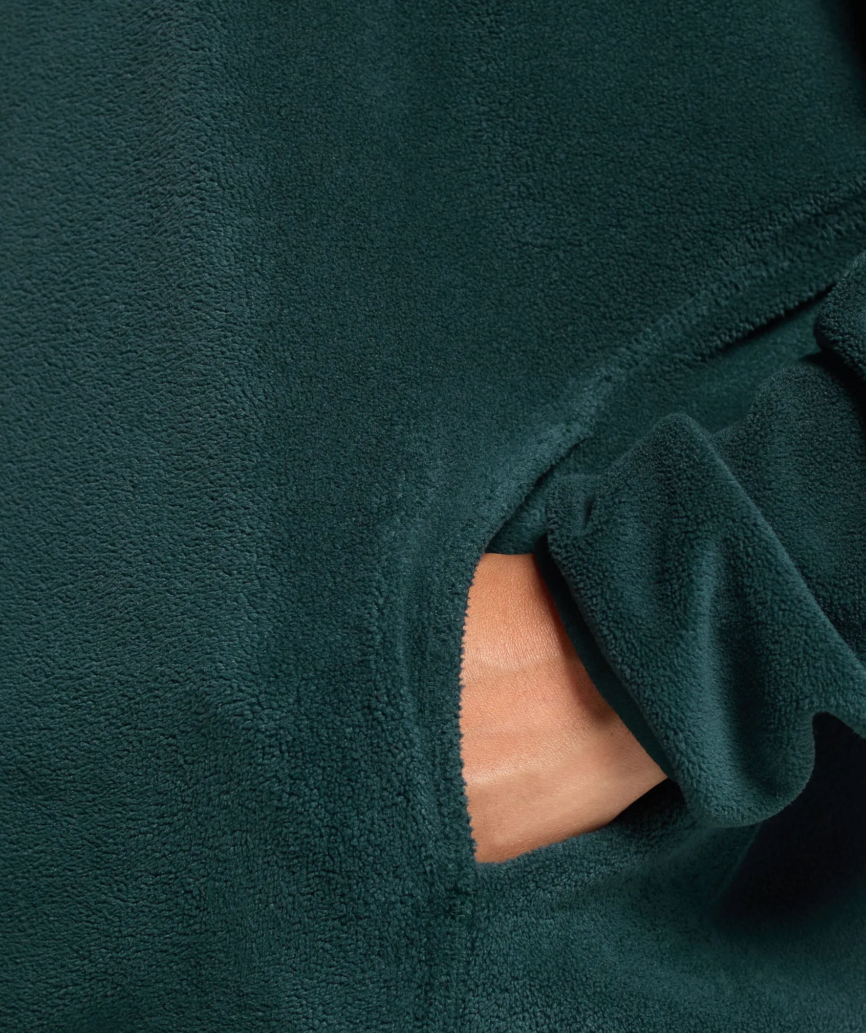 Gymshark Mens Polar Fleece Half-Zip Pullover - Strong Teal Color