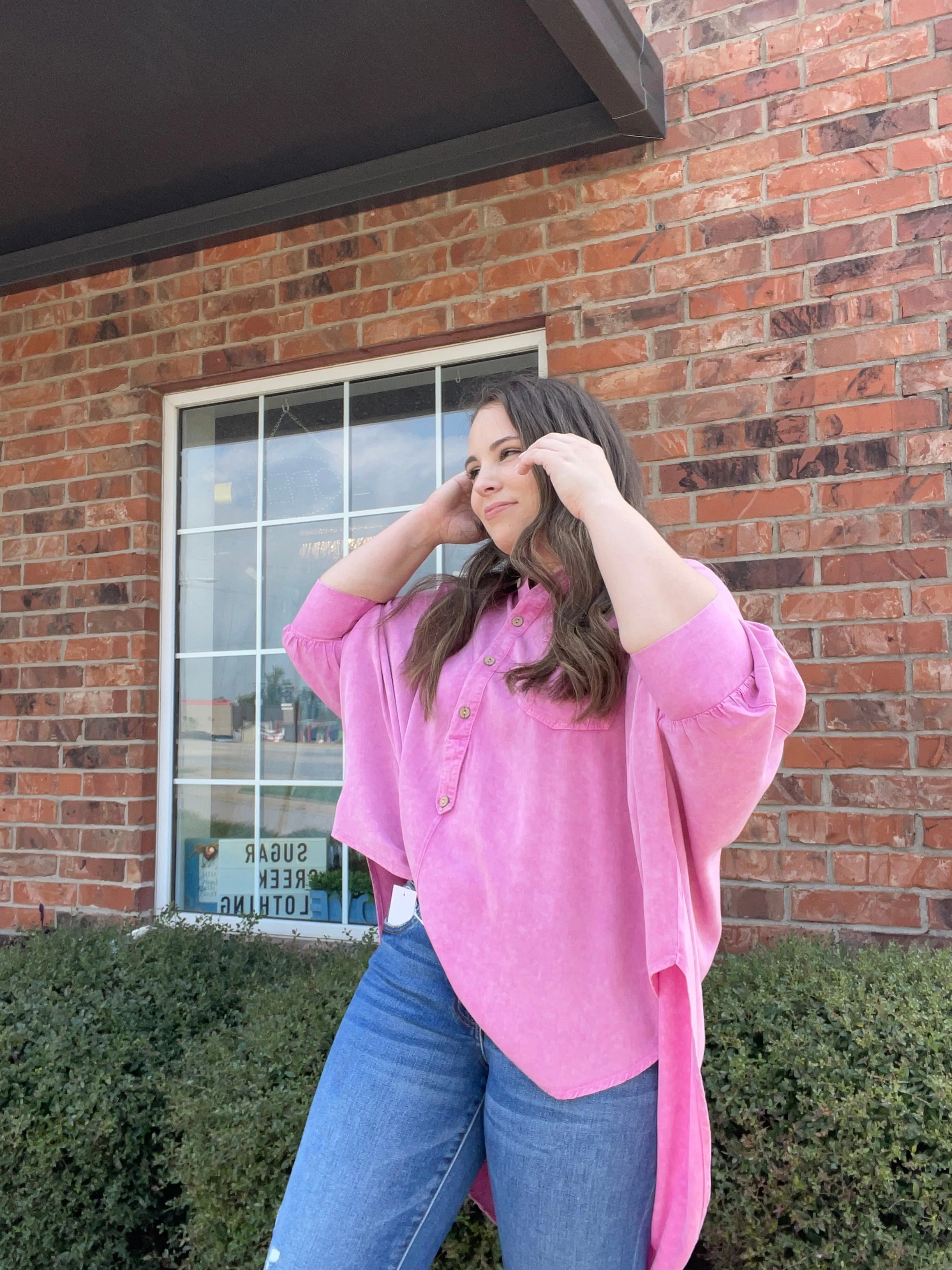 Kelsie Half Button Up Top