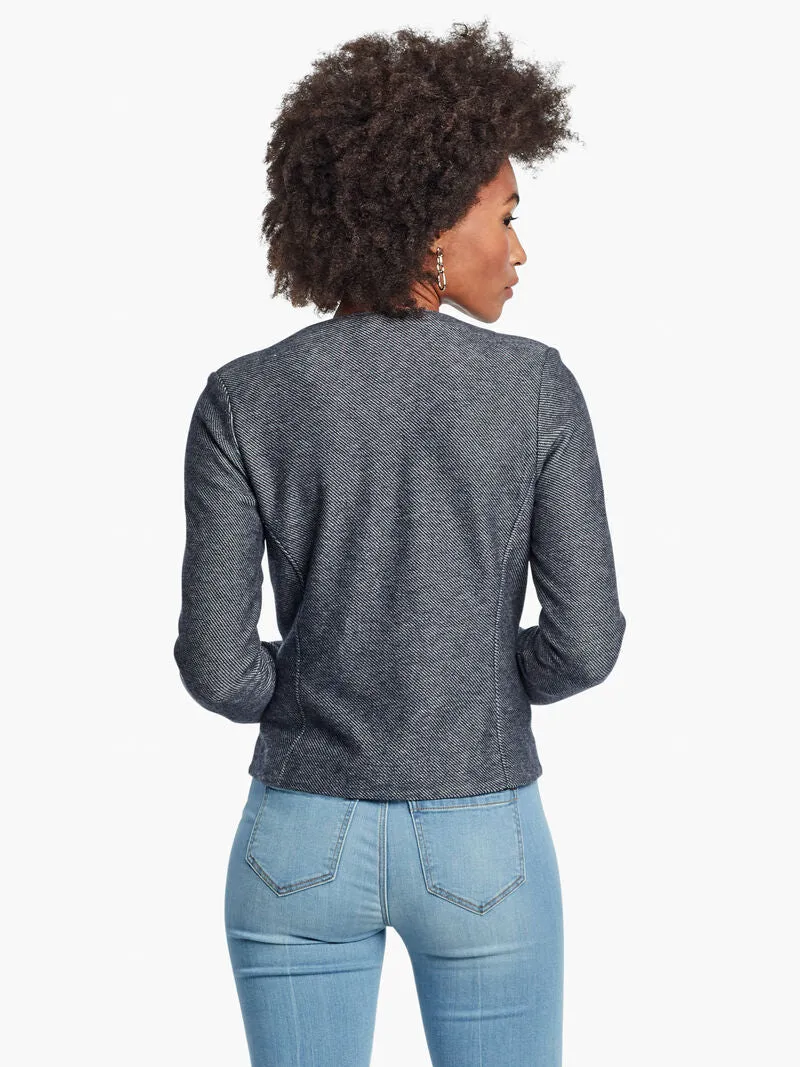 Knit Moto in Indigo Mix