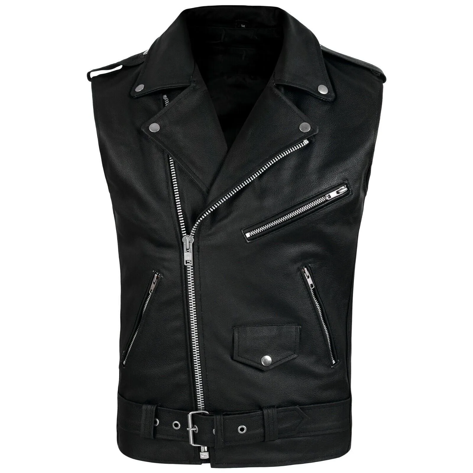 Leather Vest For Men Black For Men Genuine Leather