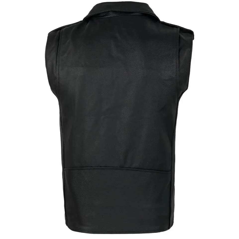 Leather Vest For Men Black For Men Genuine Leather