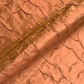 Mojave Rust Orange Pleated Lightweight Fabric - 44"