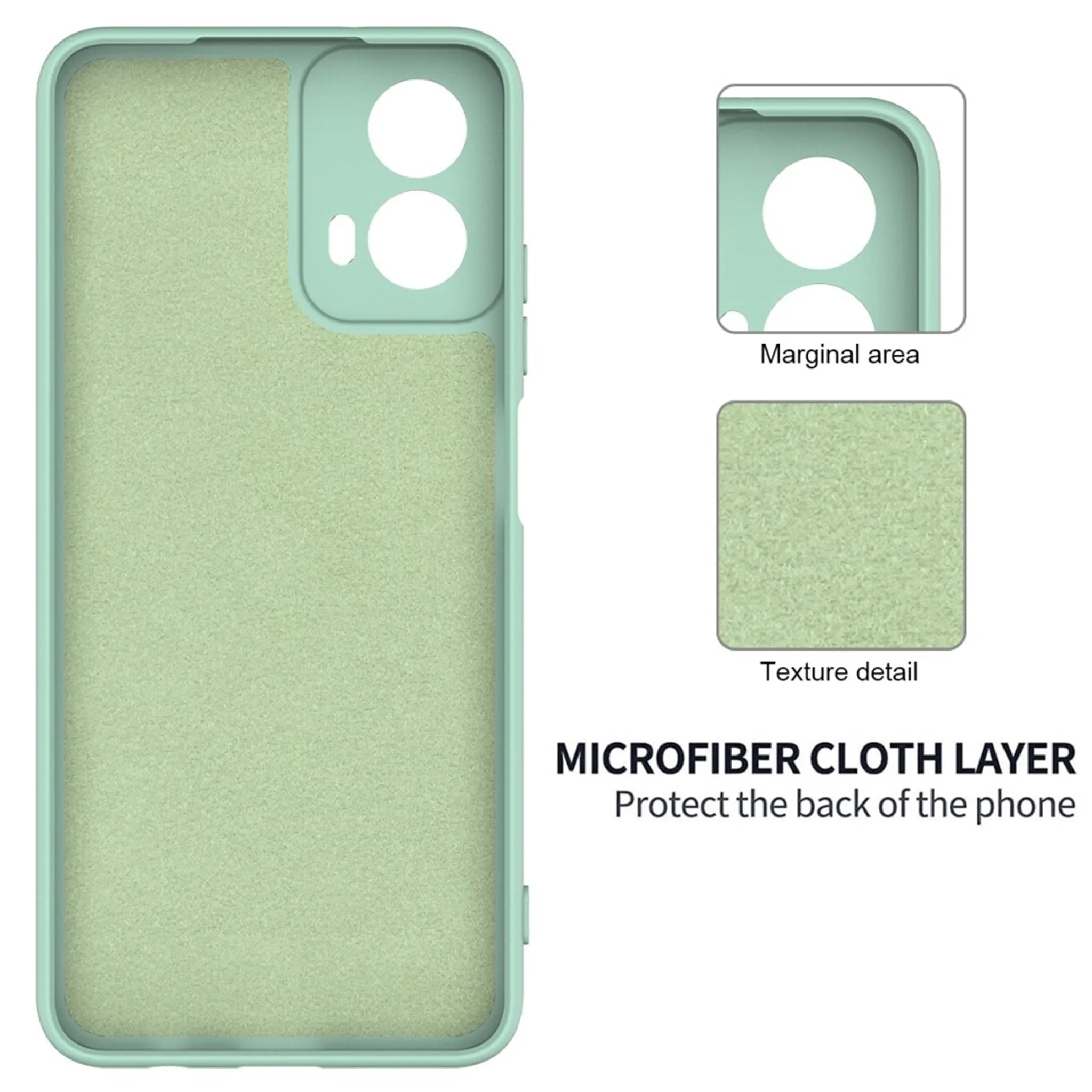 Motorola Moto G34 Liquid Silikone Cover m. Strop - Grøn
