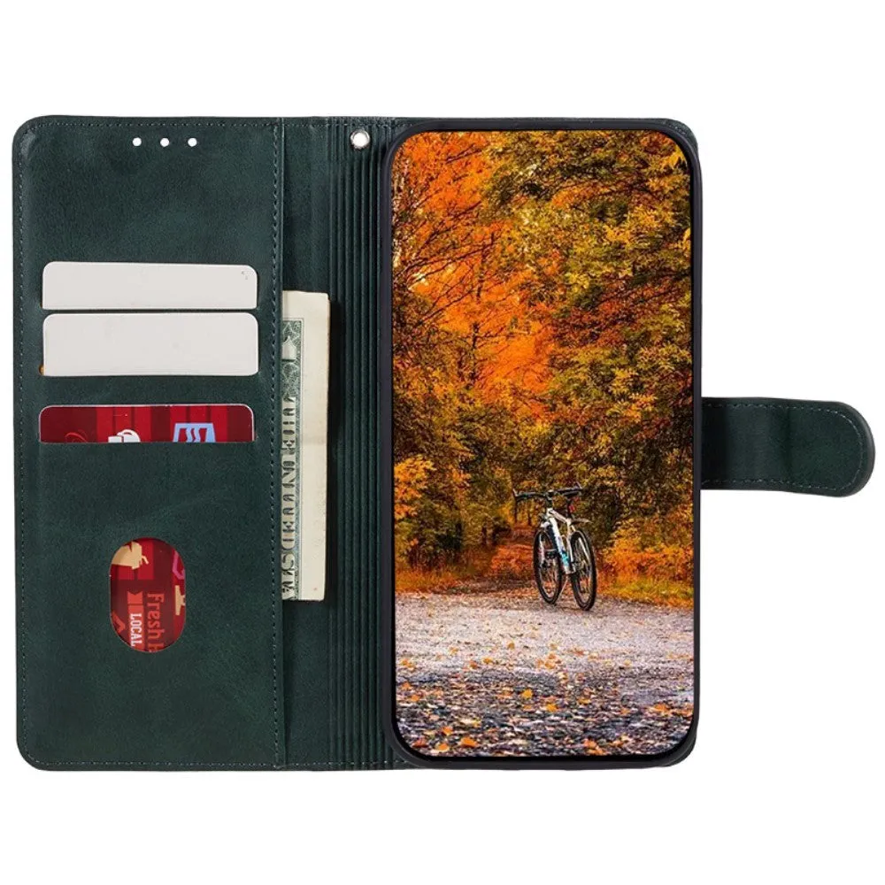 Motorola Moto G84 Læder Cover m. Pung & Strop - Grøn