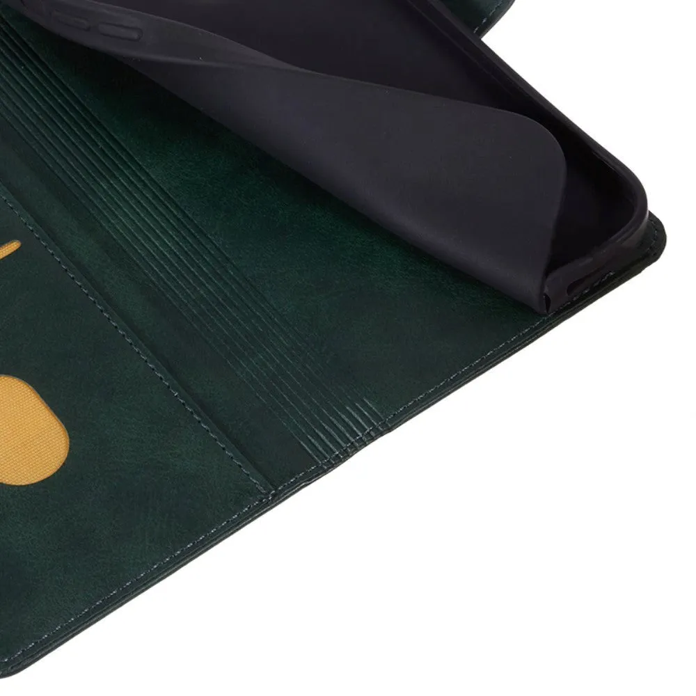 Motorola Moto G84 Læder Cover m. Pung & Strop - Grøn