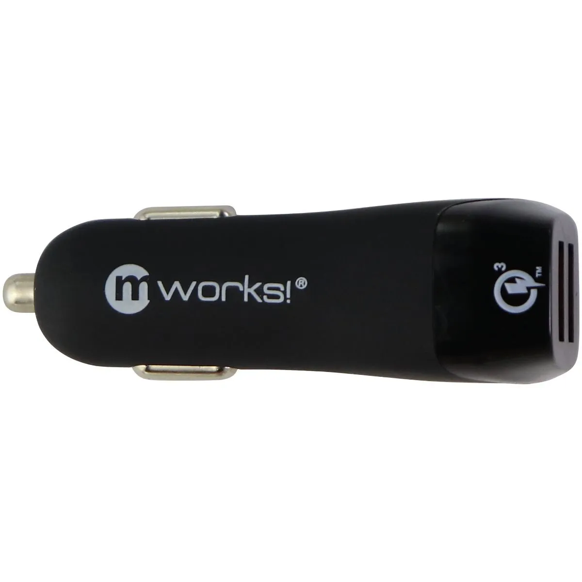 mWorks! mPOWER! QC 3.0 Dual Port USB Universal Car Charger - Black