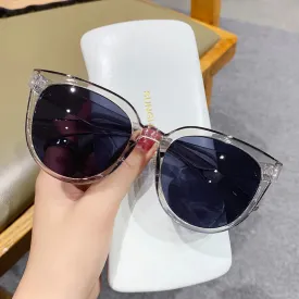New Women's Sunglasses Fashion Big Round Sun Glasses for Female Oversized Shades Vintage Jelly Color Pink Sunglass UV400 Eyewear