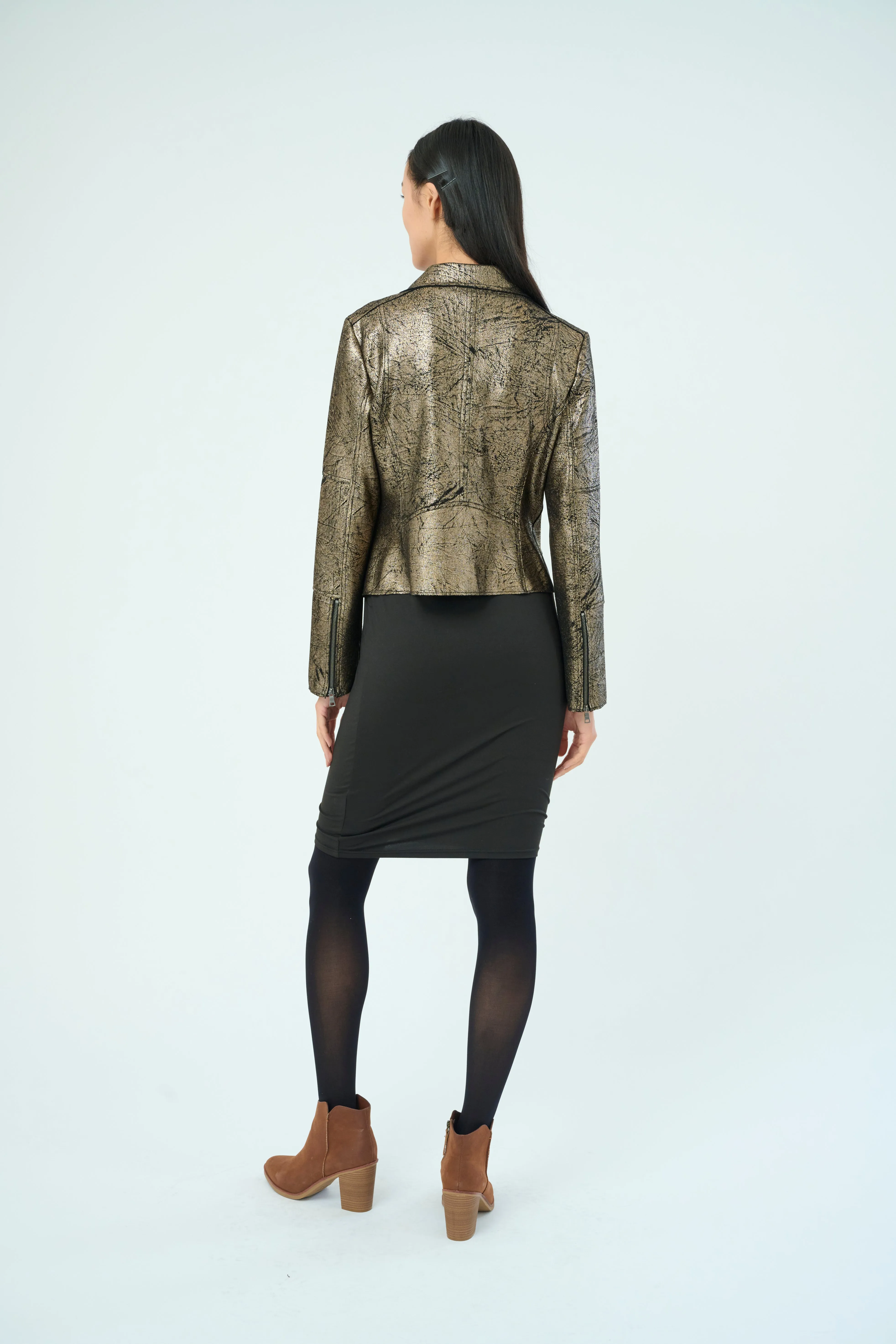 Piper Metallic Moto Jacket