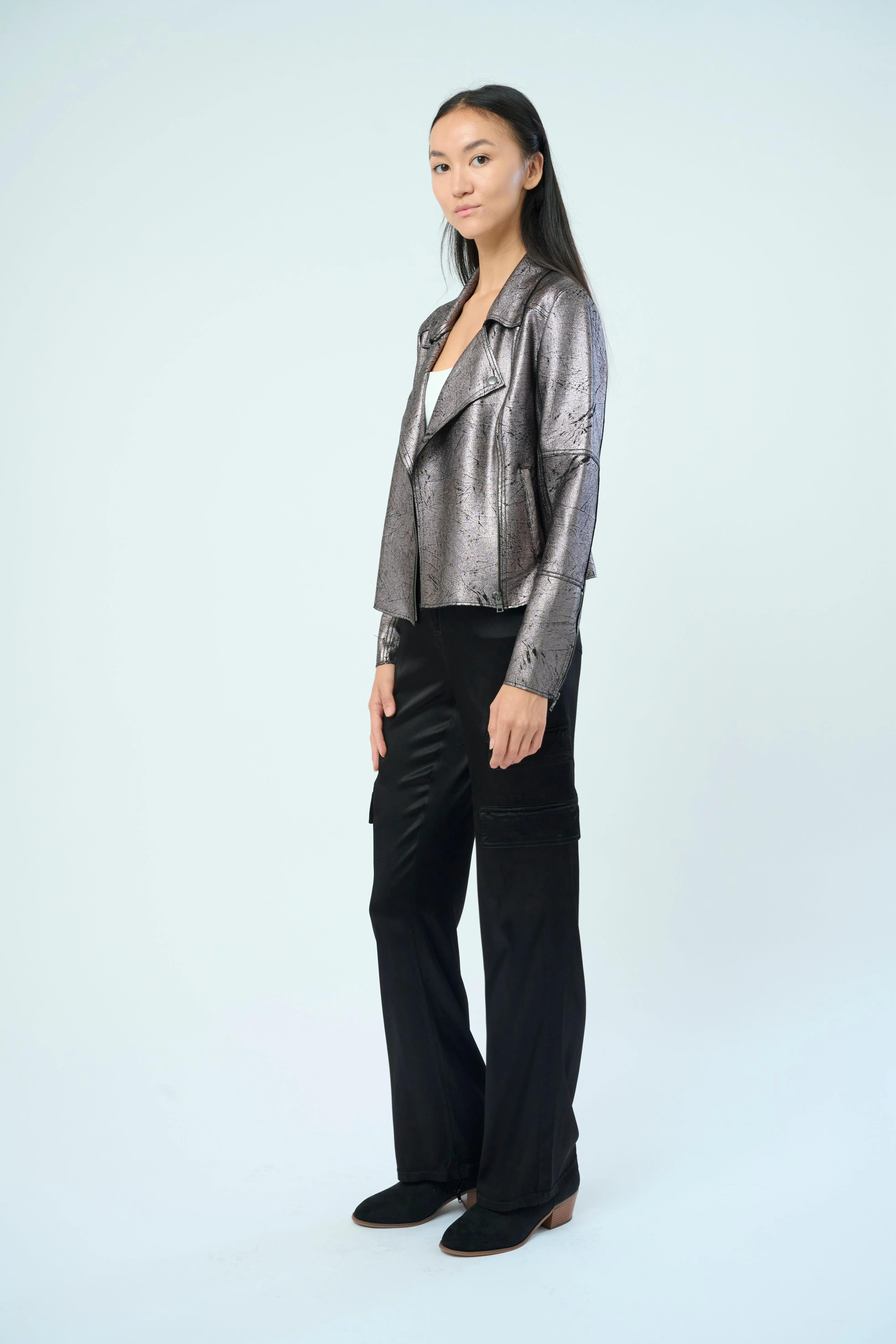 Piper Metallic Moto Jacket