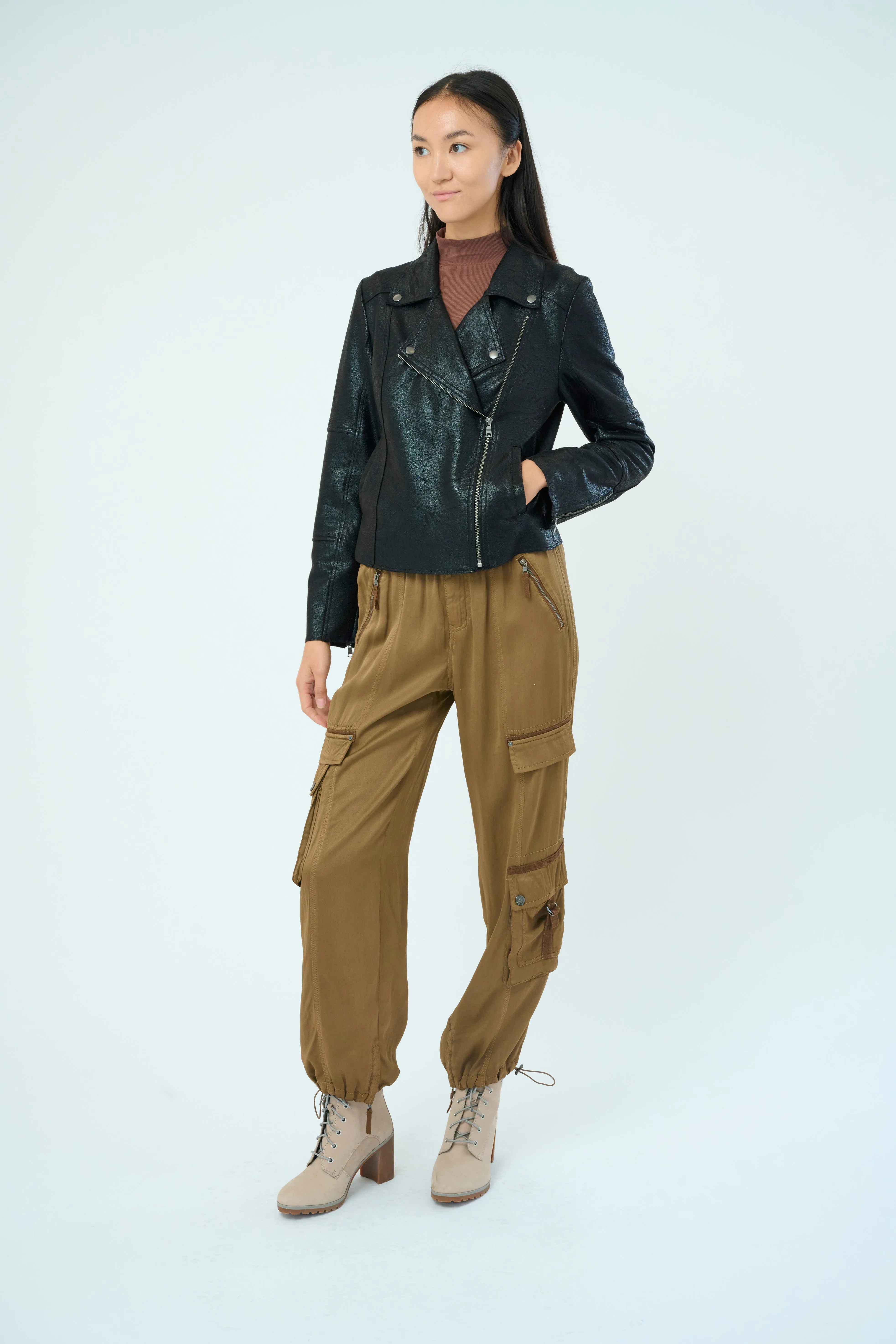 Piper Metallic Moto Jacket