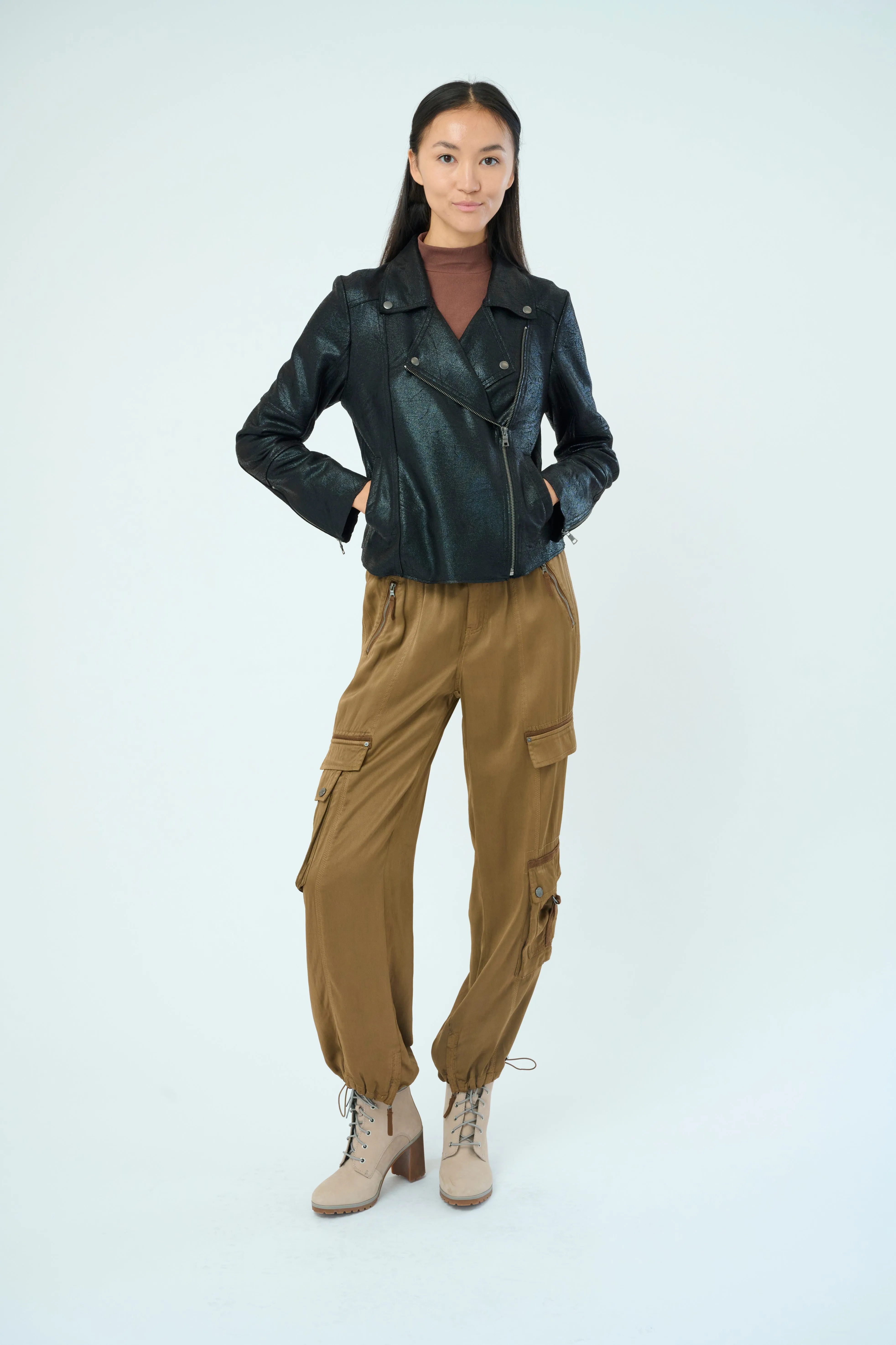 Piper Metallic Moto Jacket