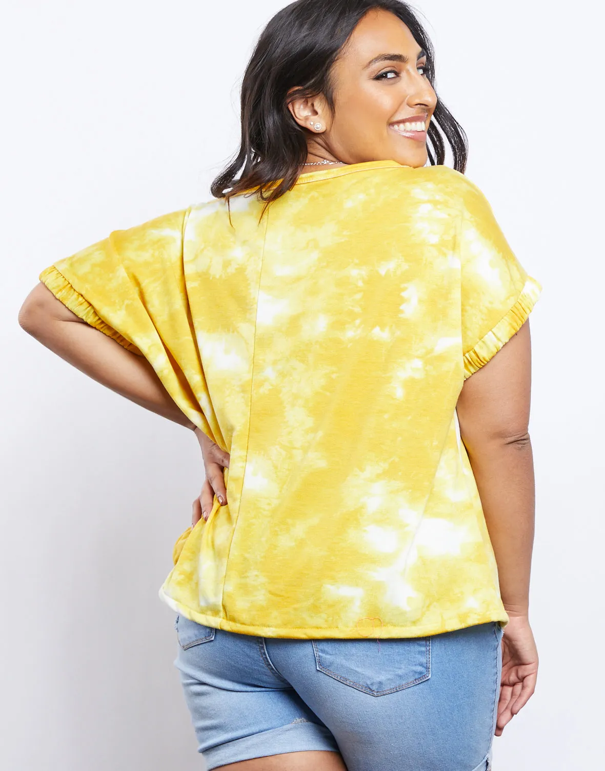 Plus Size Tie Dye Oversized Tee