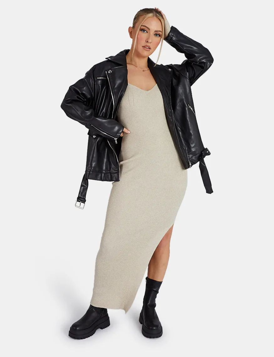 Pu Biker Jacket Black
